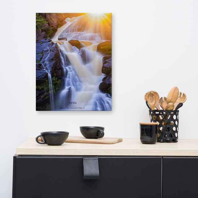 Canvas cascata sunset