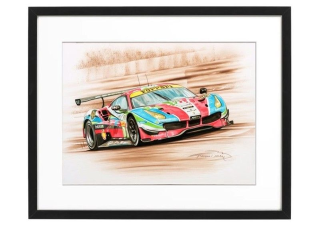 Ferrari 488 GTE Le Mans 2016 - Framed Print