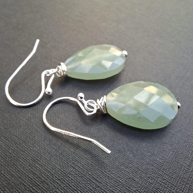 Wrap oorbellen aventurijn 