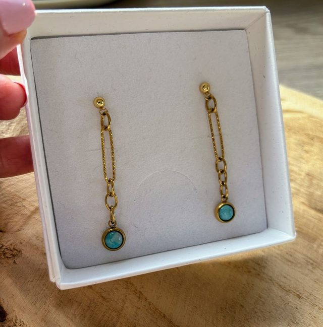 Boucles d'oreilles Amazonite