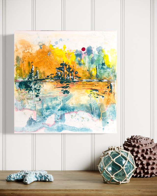 VENDU ✋Evasion 3 - paysage abstrait contemporain 