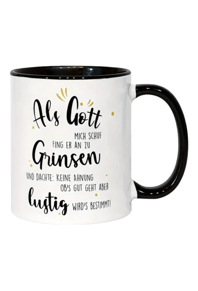 3D Tasse Als Gott mich schuf
