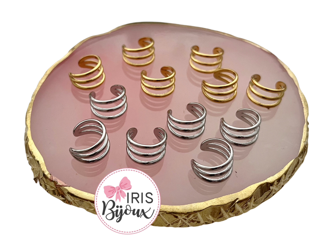 Earcuff fascetta tripla 