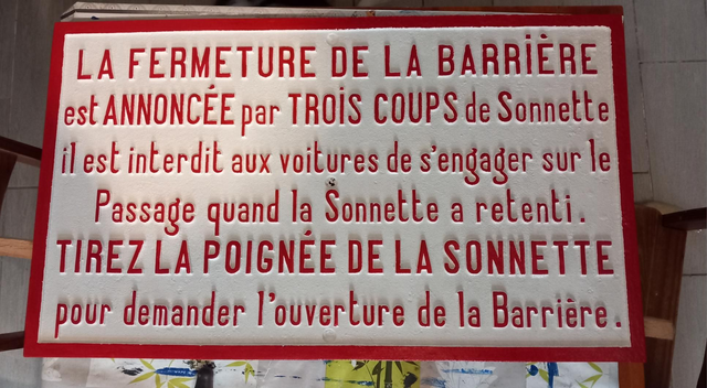 Plaque passage à niveau 