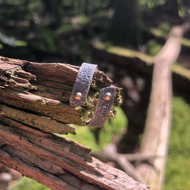 Bague Spirale Fusion Argent et Or 18 Carats