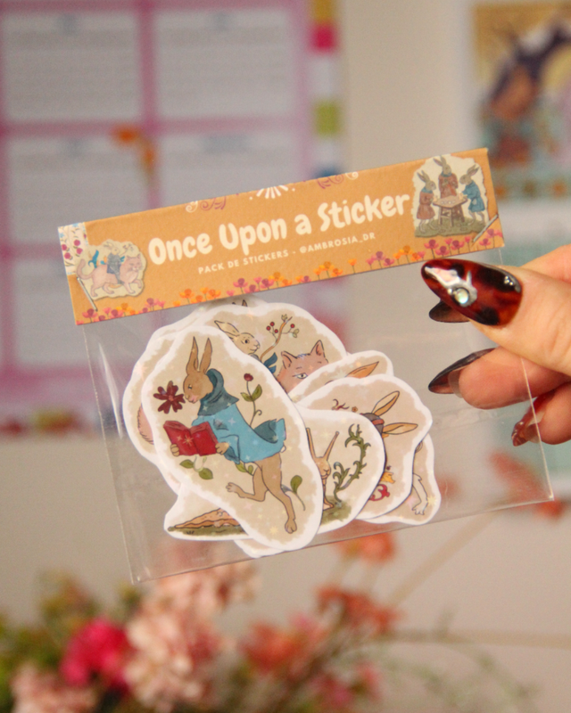 Pack de stickers “Once Upon a Stickers” – Animaux Médiévaux