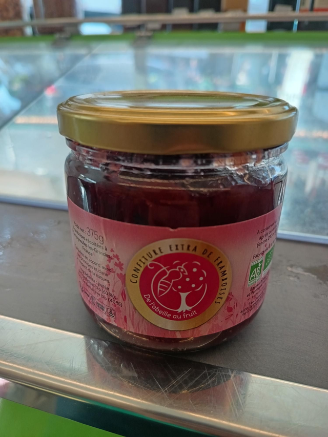 Confiture de framboise extra bio