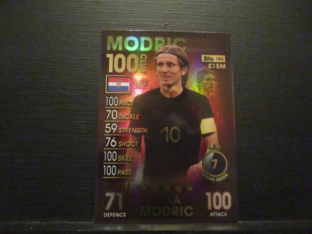 Luka Modric - 100 Club Match Attax 101 Original Trading Card