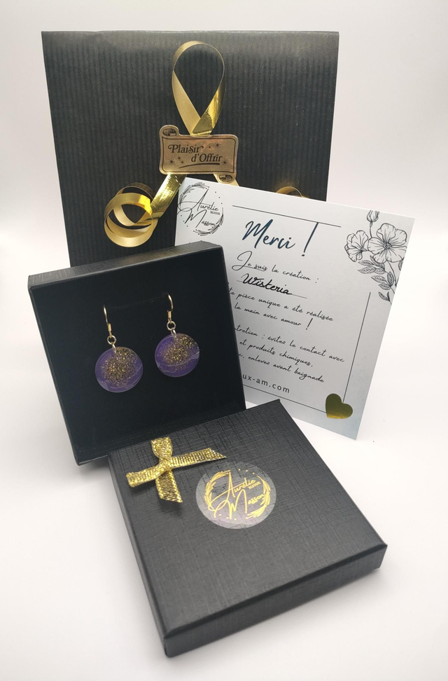 Boucles d'oreilles "Wisteria"