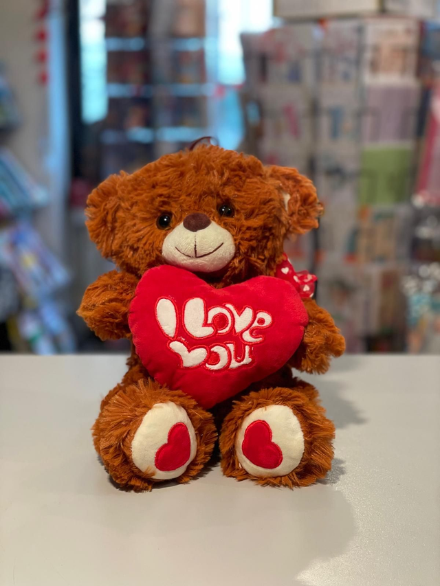 Orso marrone con cuore Ti amo