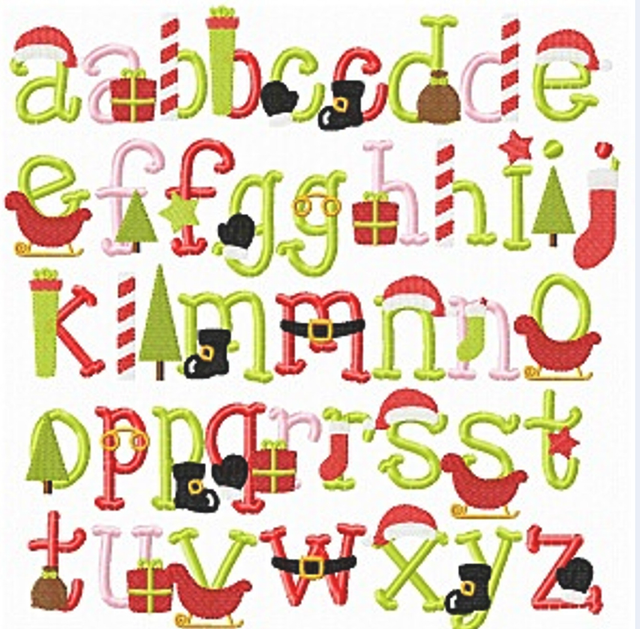 Letters for Embroidered Sack