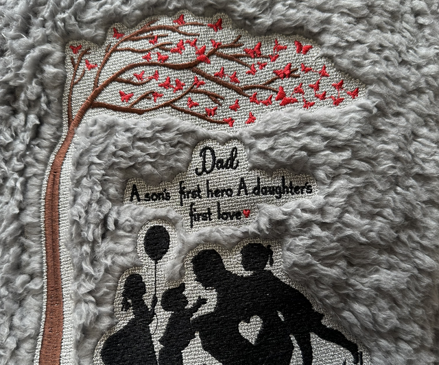 Blanket - Dad with Three Children