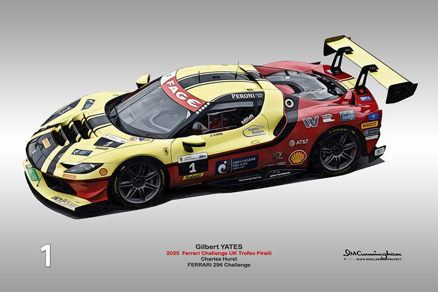 C250800 FERRARI 296 CHALLENGE FCUK25 #1 GILBERT YATES CHARLES HURST DNPK