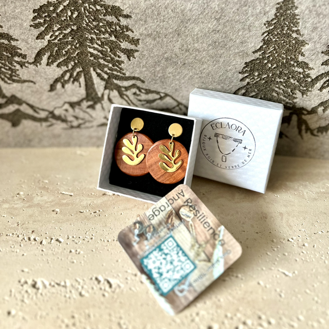 Boucles d'Oreilles Mongkono & Volutes Dorées