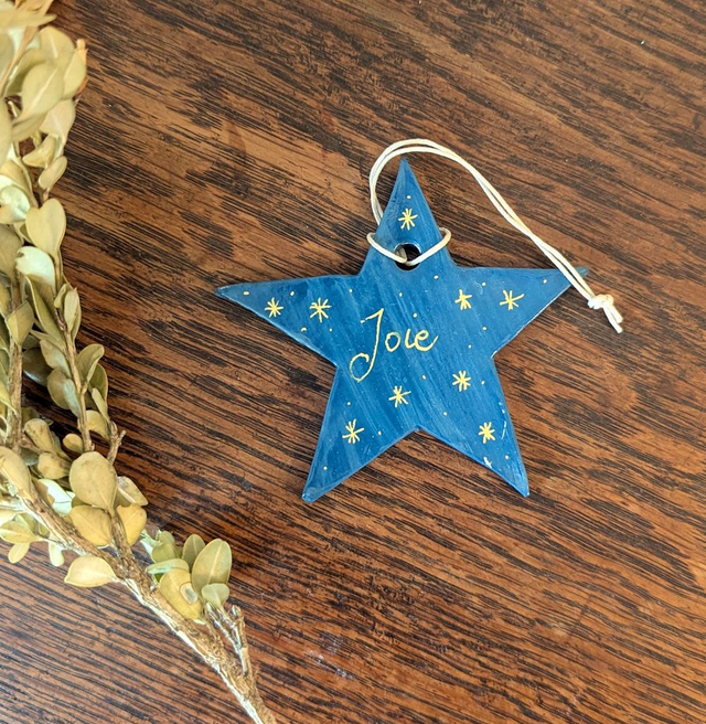 Boule de Noël - étoile "Joie"