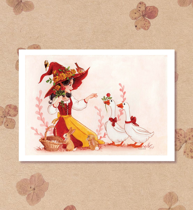 Dernière Chance - Impression A5 - Sorcière Cottagecore ✨️