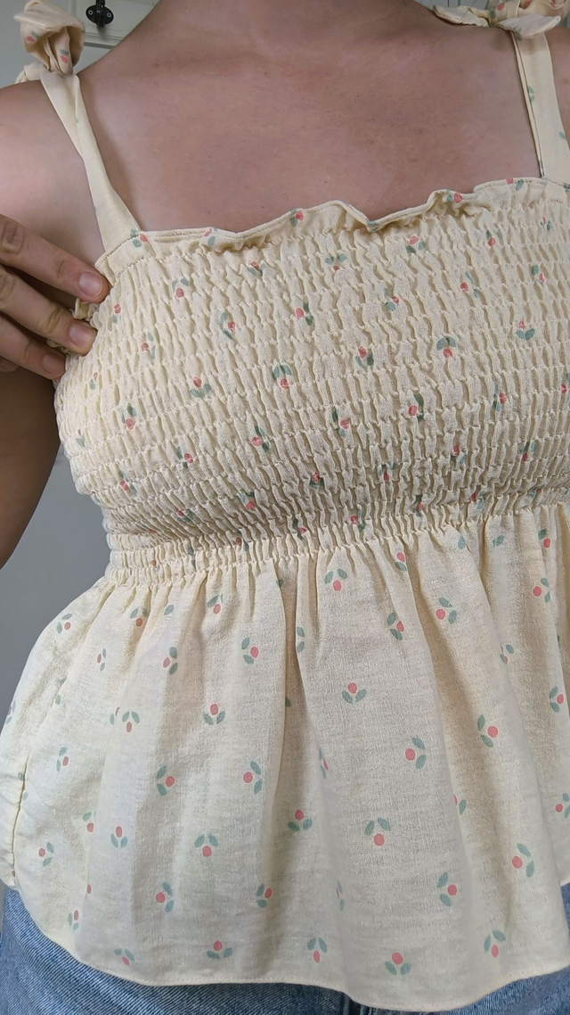 Top à smocks jaune - Taille 1