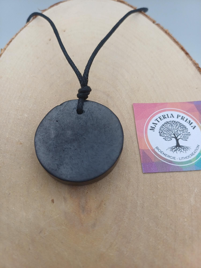 Pendentif shungite rond 12g
