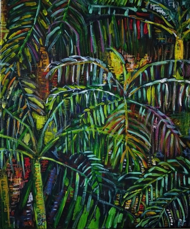 Palmiers arc-en-ciel