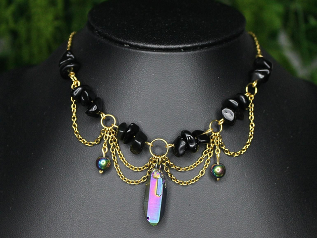Collier "BLACK RAINBOW" [C0012]