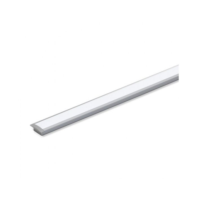 Perfil embutir WAY alum. BC s/fita Led 3 metros