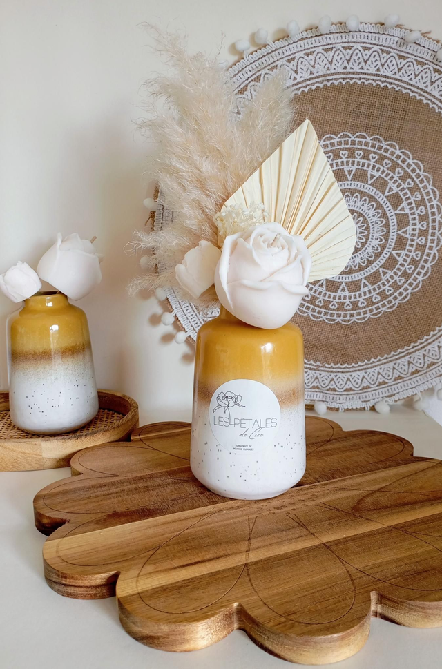 Bouquet Parfumé Bohème – Fleurs de Cire Artisanales