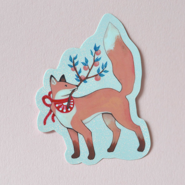 Sticker le renard aux mikan