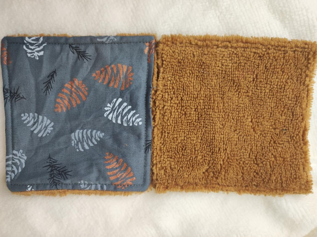 Ensemble visage et douche forêt de pins gris et camel