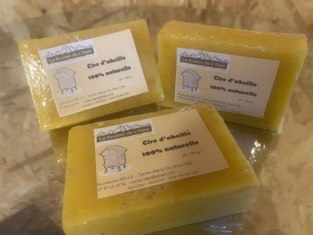 Pavé de cire d'abeille 80/100gr