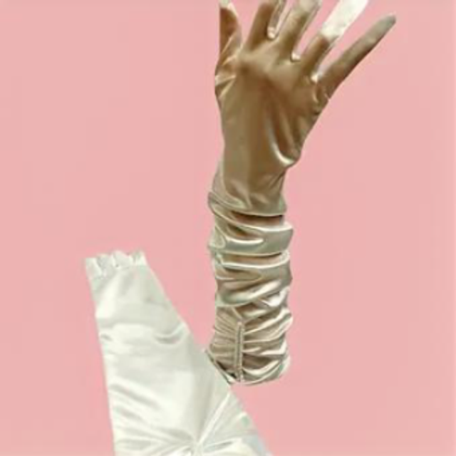 Gants longs satin