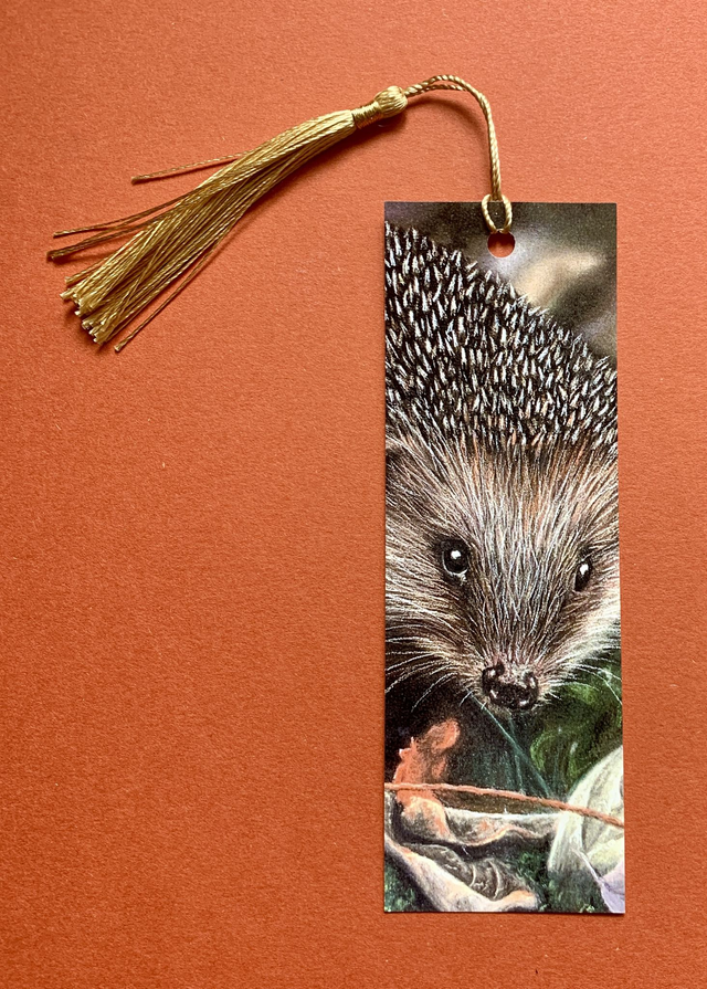 Bookmark - Hedgehog -  with tassel (random colour thread)