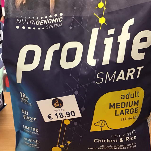 PROLIFE SMART DOG ADULT MEDIUM LARGE 11-44KG 2KG POLLO E RISO 