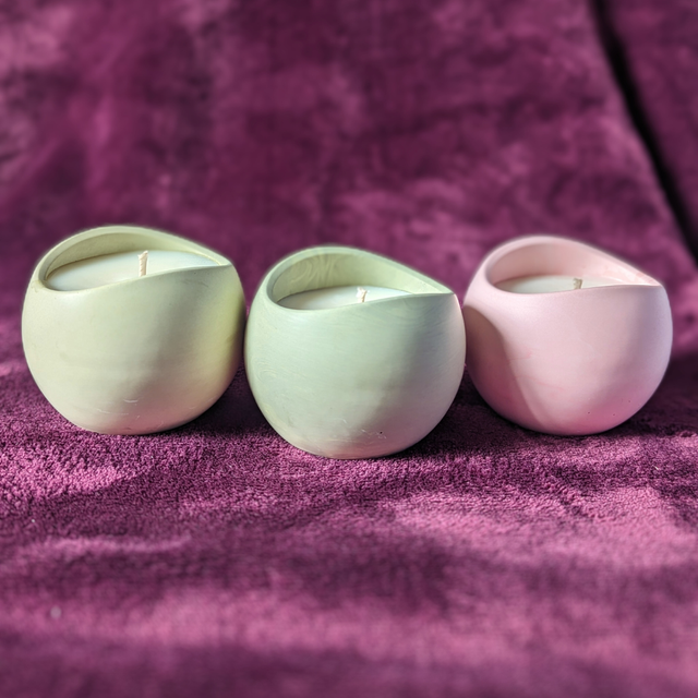 Bougie personnalisée &quot;Bubble&quot; 130g fait main