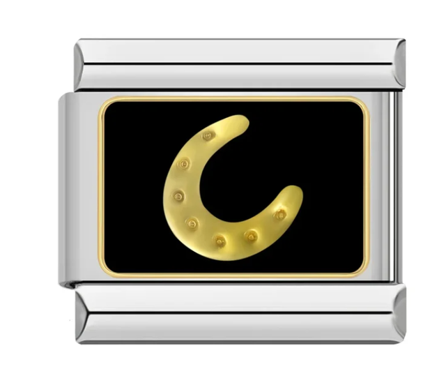 Charm Herradura en fondo negro