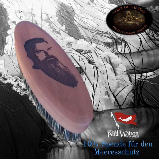 Bartbürste "Man" (Logo v. Sven Aubert)