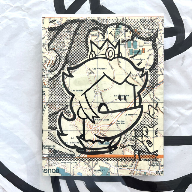 Xylo PEACH Carte Nantes 18x24 cm sans cadre