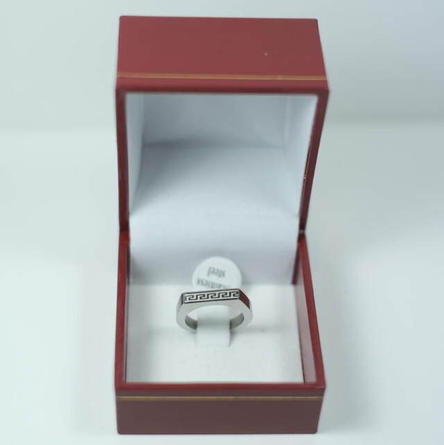 Bague Chevalière Unisexe En Acier Inoxydable 