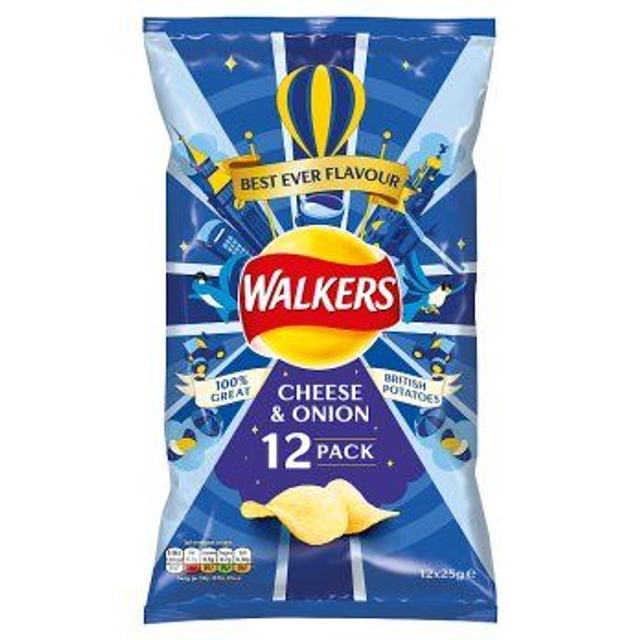Walkers 12 pack cheese &amp; Onion Crisps