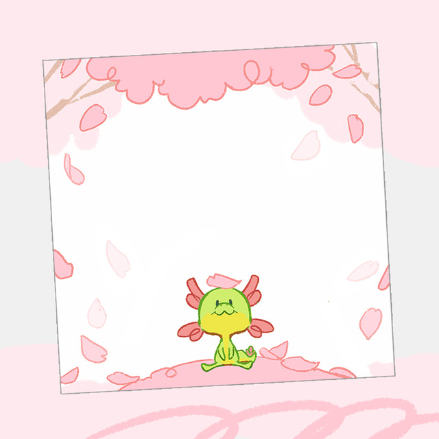 Mini notepad Longlong with sakura