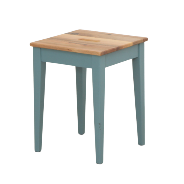 UNIK Nussbaum Altholz Hocker petrol