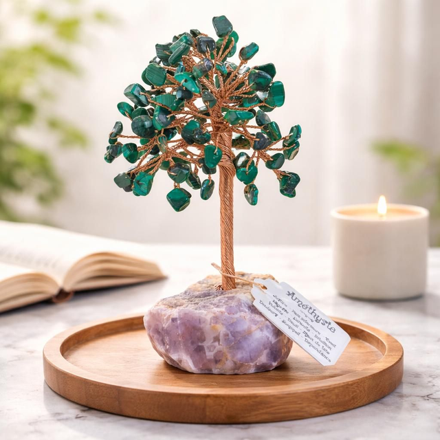 Arbre "Malachite" sur druse d'Améthyste