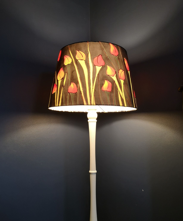 Tulip silk table/floor lamp shade