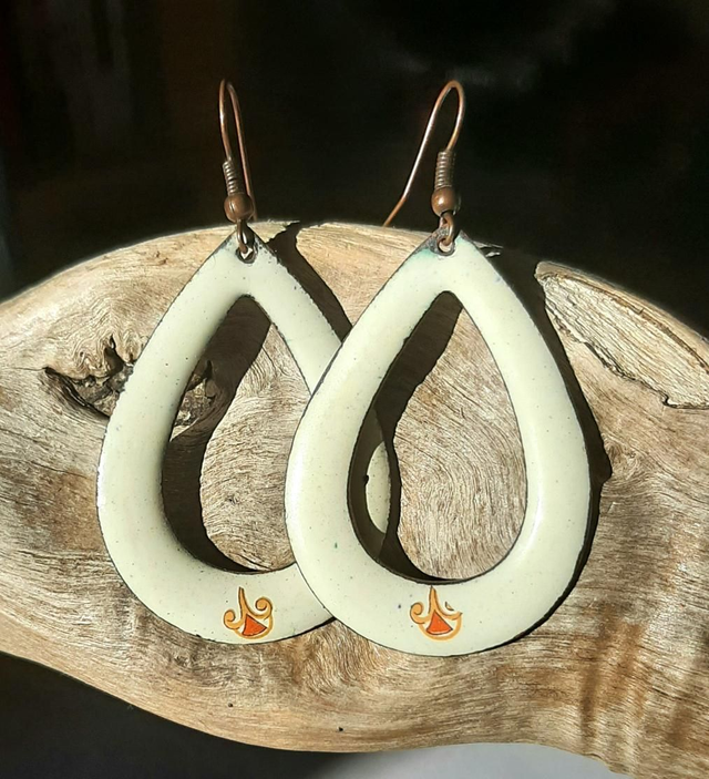 Boucles d'oreilles Gouttes Ivoires 