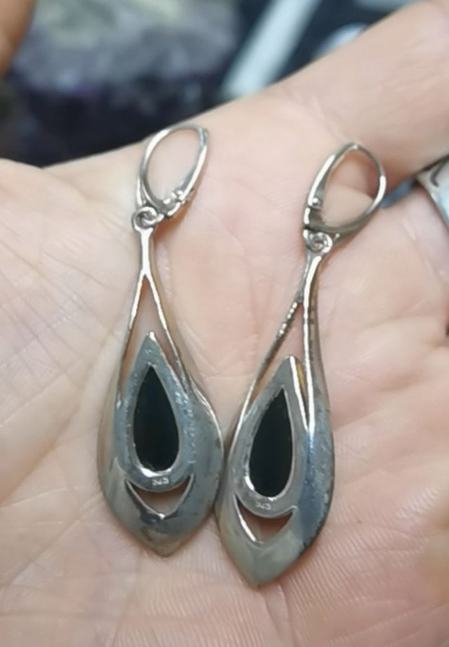 Boucles d'oreilles ambre sur argent 625 - Communication fluide