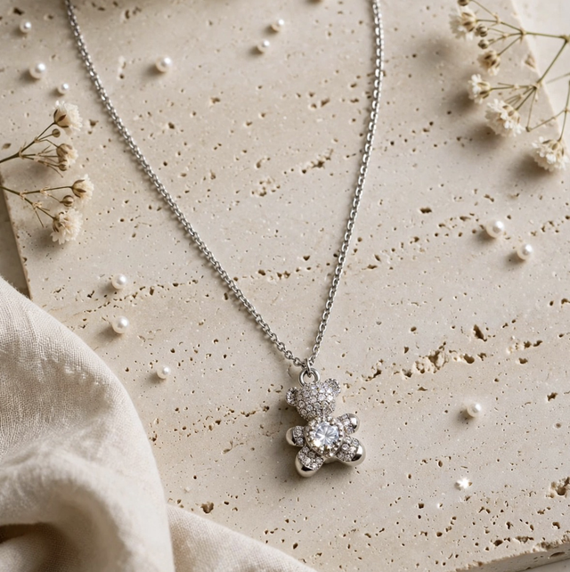 Collana Teddy Strass Silver