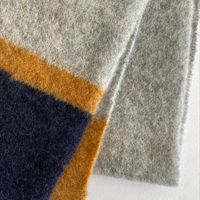 Wind Knitted Scarf gazelle, navy, grey