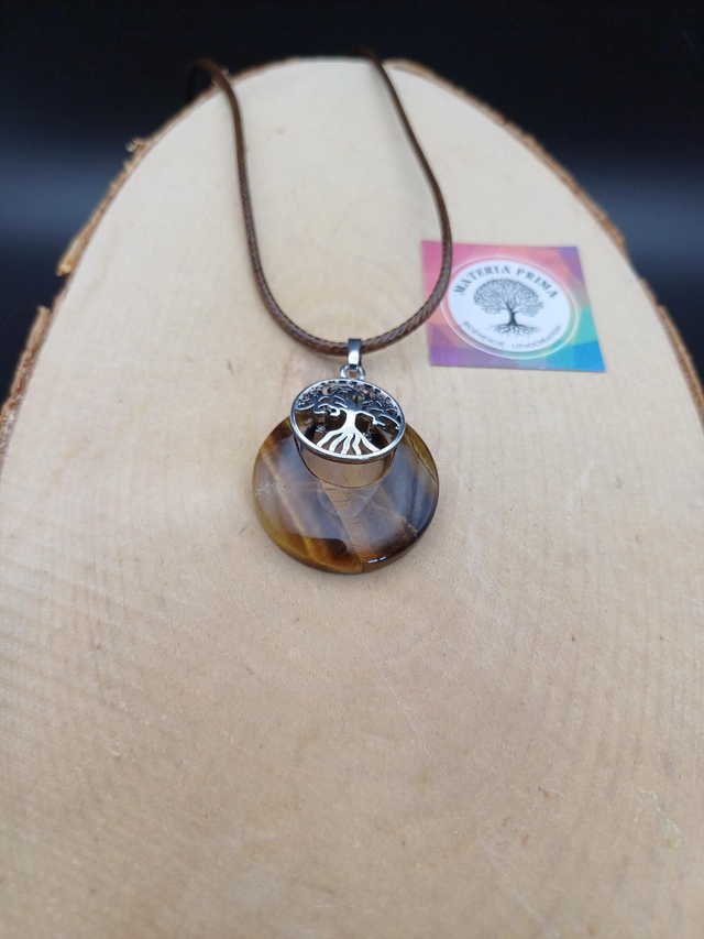 Collier œil de tigre / arbre de vie