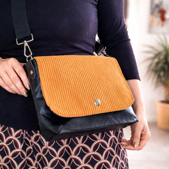 COSMO velours côtelé jaune moutarde  