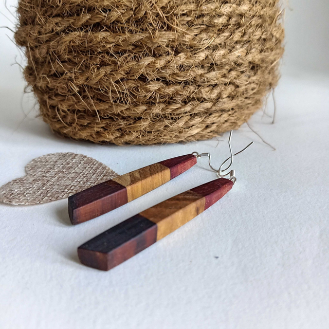 Boucles d'oreille tricolores