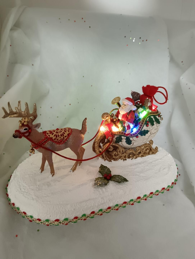 Light up Santa's sleigh with a reindeer. 